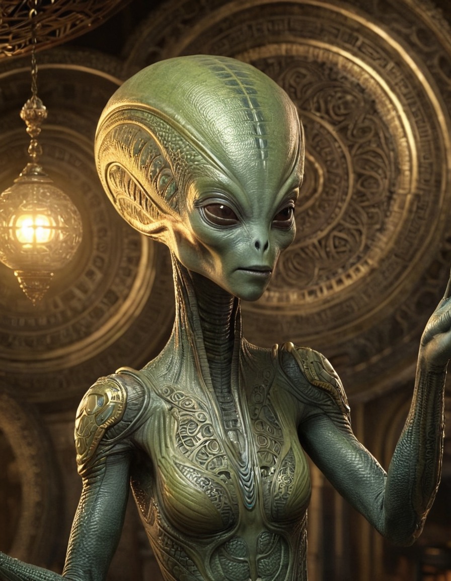 alien, creatures, communication, patterns of light, extraterrestrial, aliens