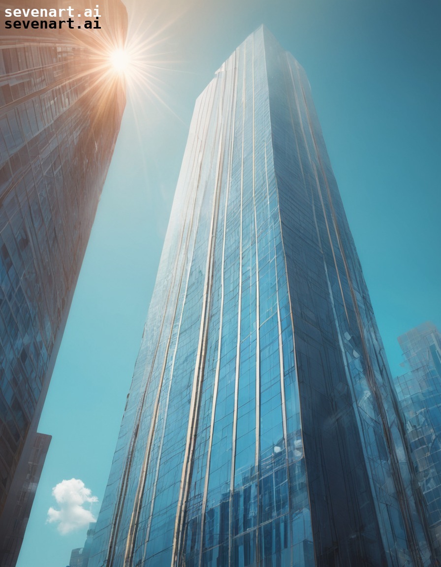 skyscraper, modern architecture, urban, reflection, sunlight