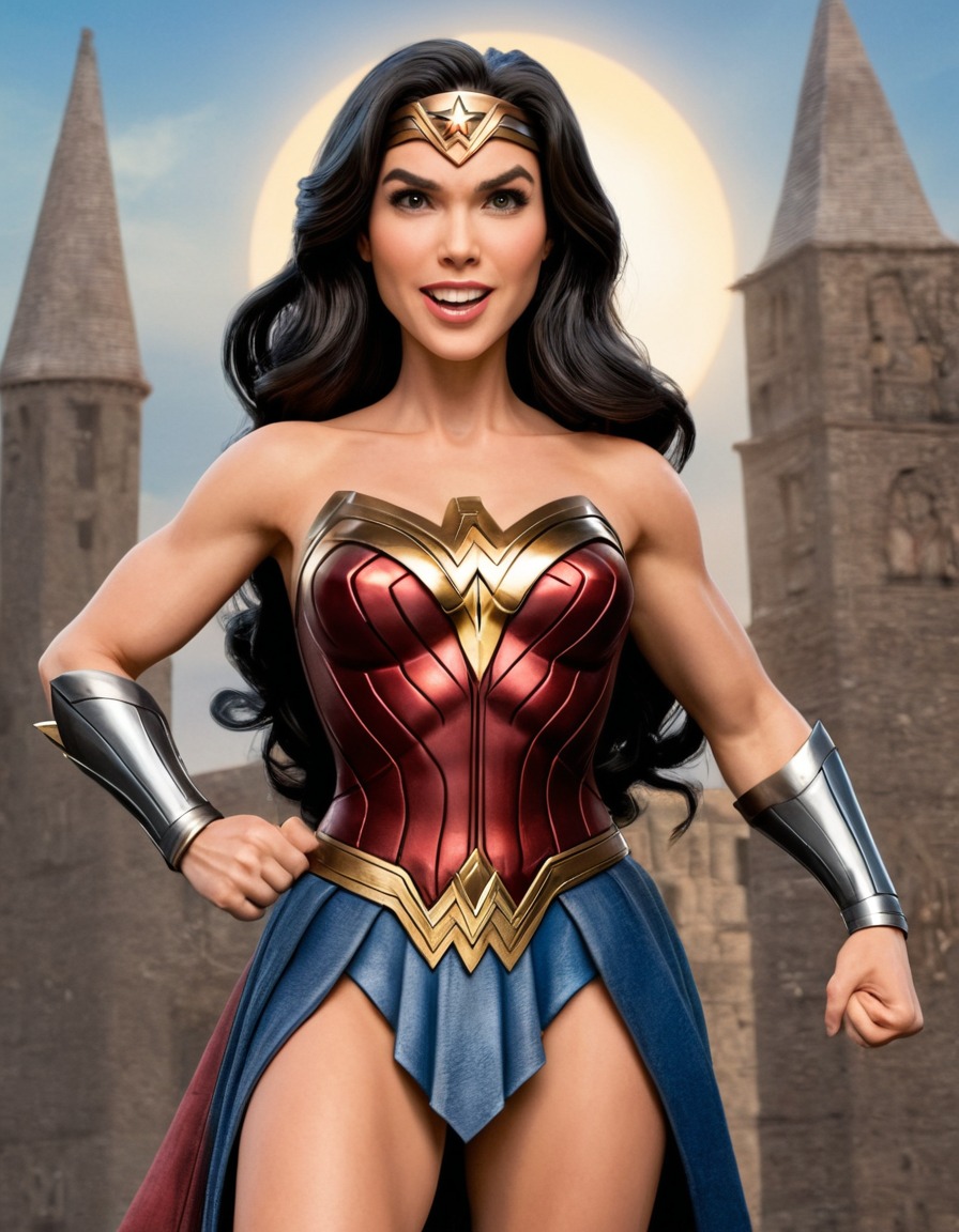 wonder woman, dc comics, funny, caricature, superhero, comics