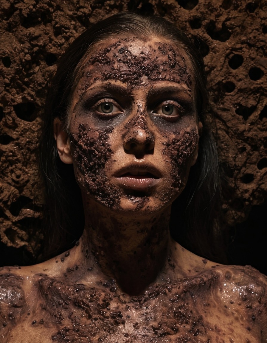 mutation, woman, female, toxic substances, skin condition, sci-fi, body modification