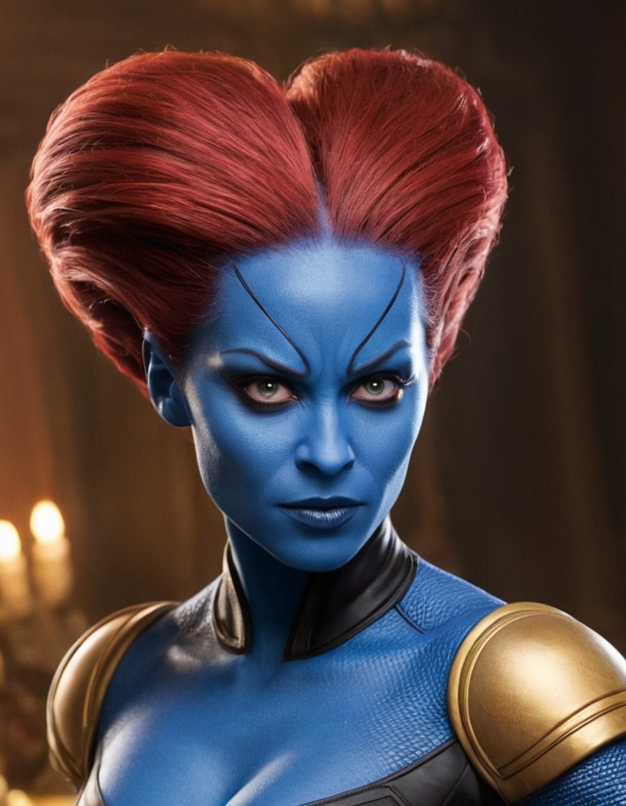 mystique (x-men), funny, caricature