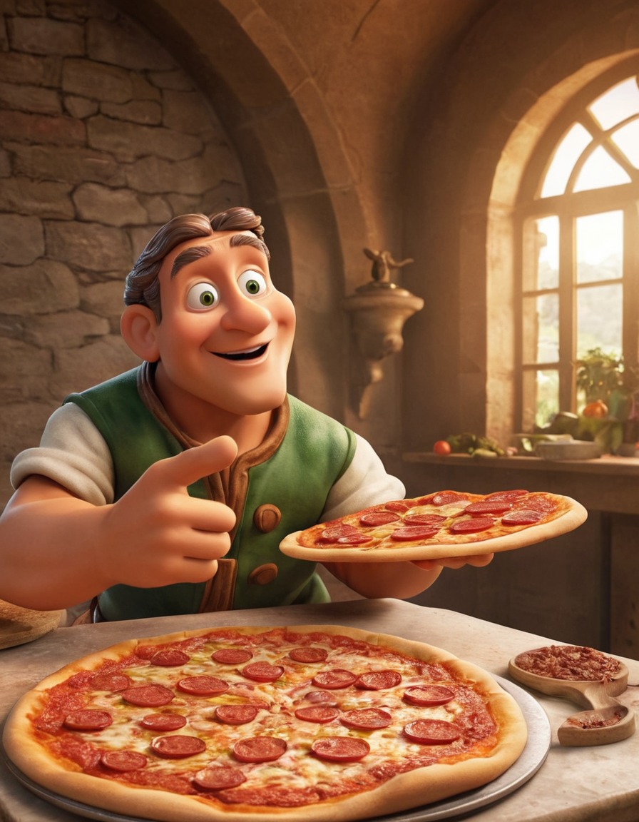 michelangelo, pizza, sculpting, humor, caricature, funny