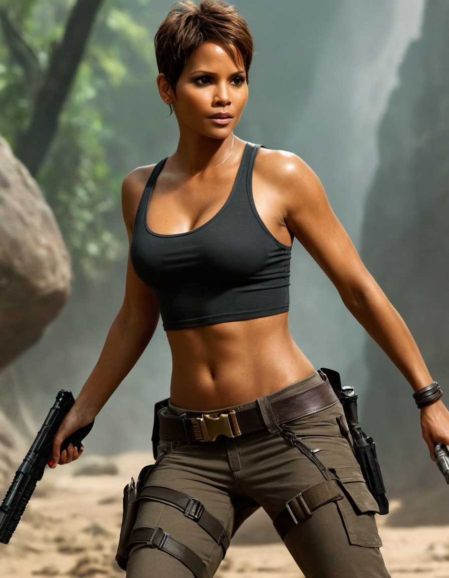 halle berry, lara croft, action movie, female protagonist, video game adaptation