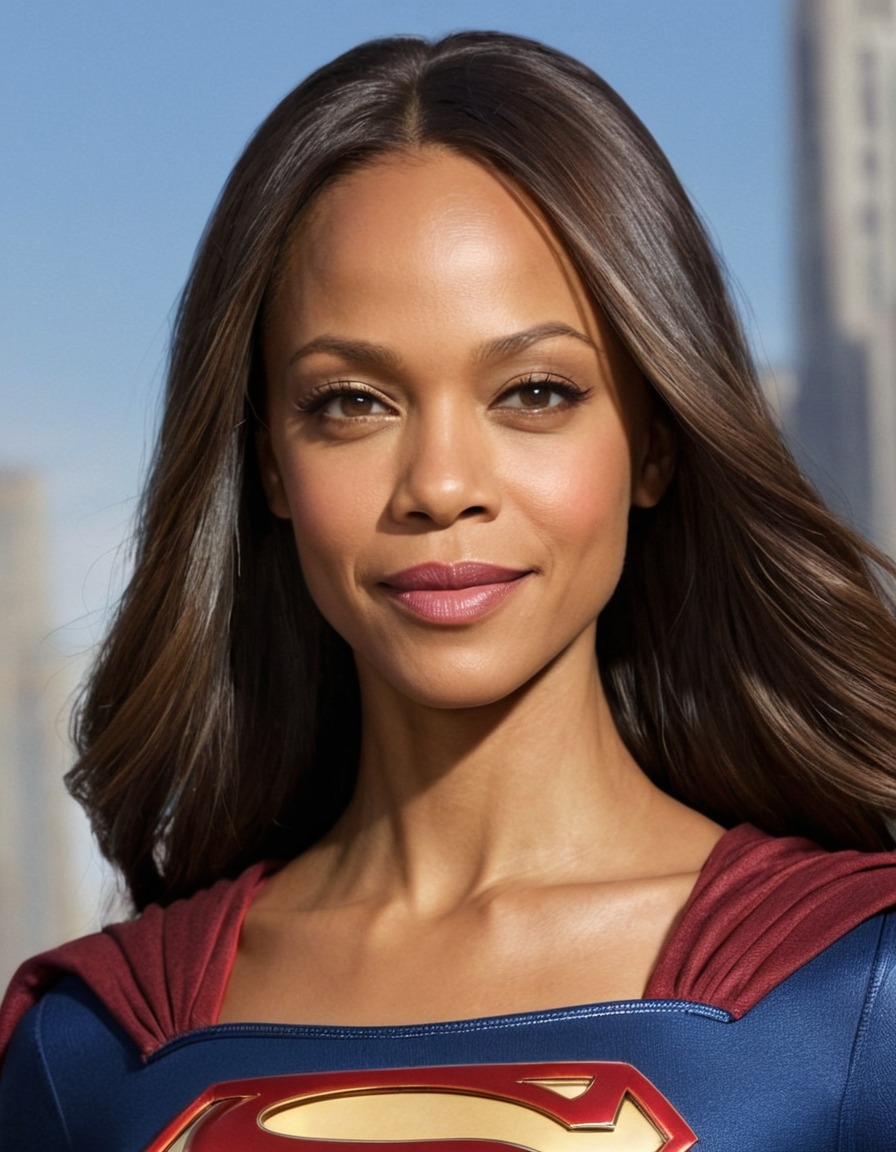 zoe saldana, supergirl, actress, superhero, sci-fi, film, entertainment