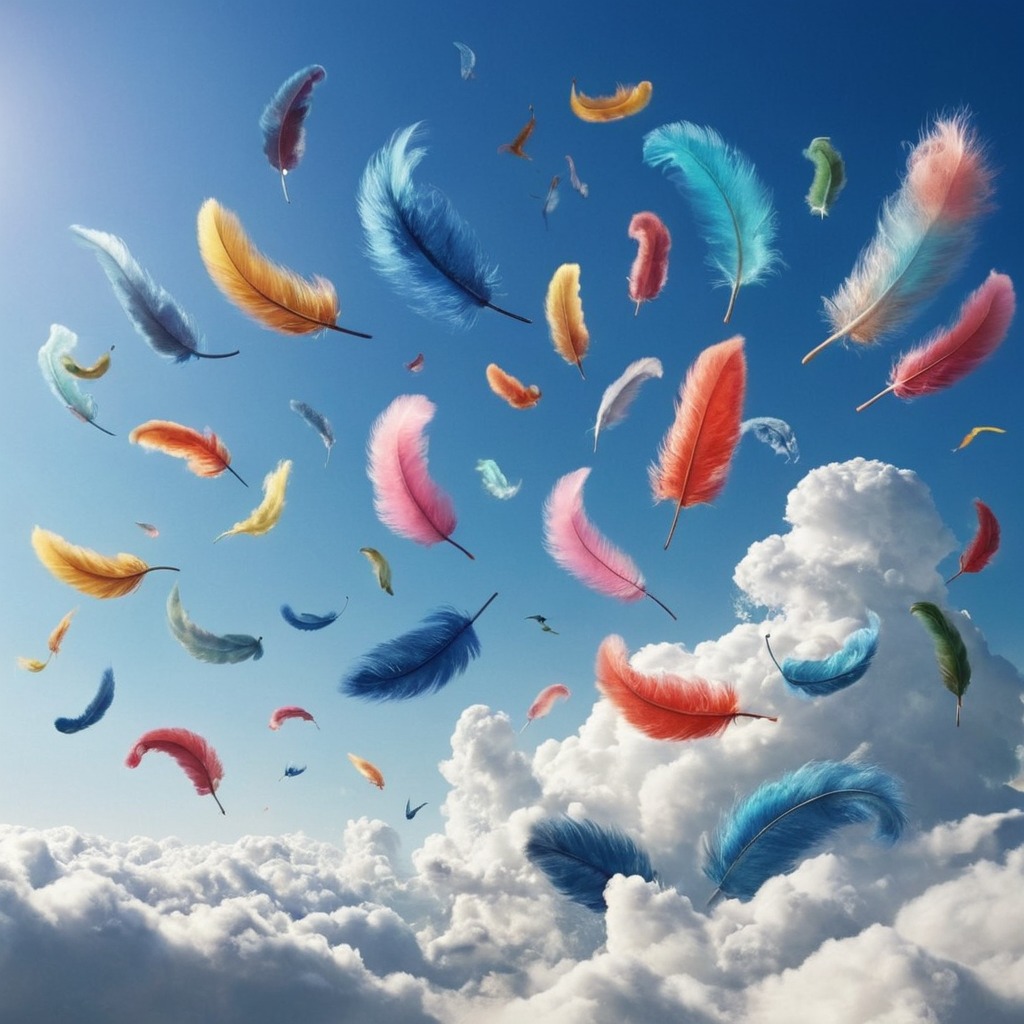 sky, flying, colourful, feathers, floaring