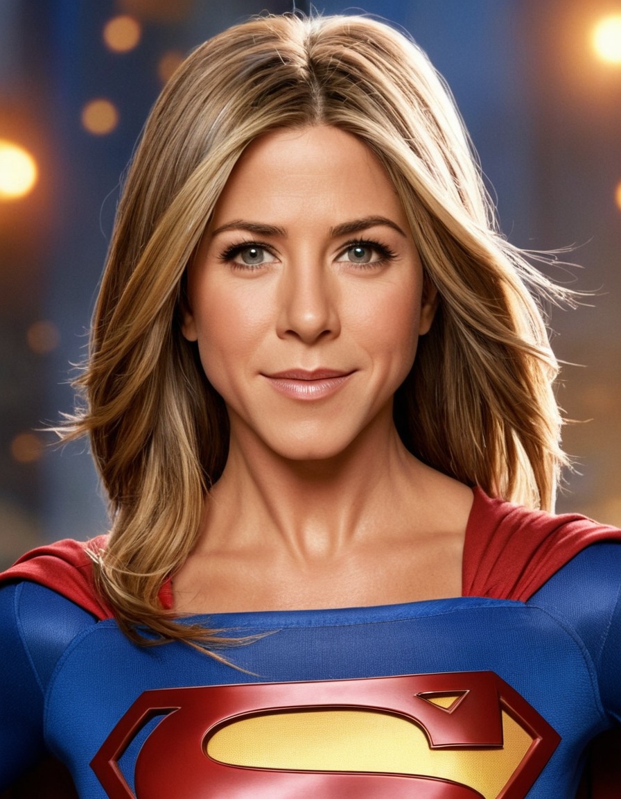 jennifer aniston, supergirl, actress, superhero, hollywood, entertainment