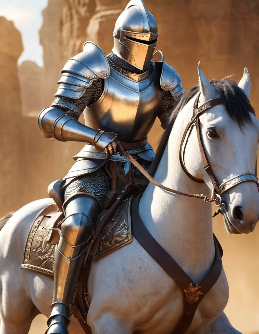 fantasy, knight, technology, futuristic, battle, medieval, art