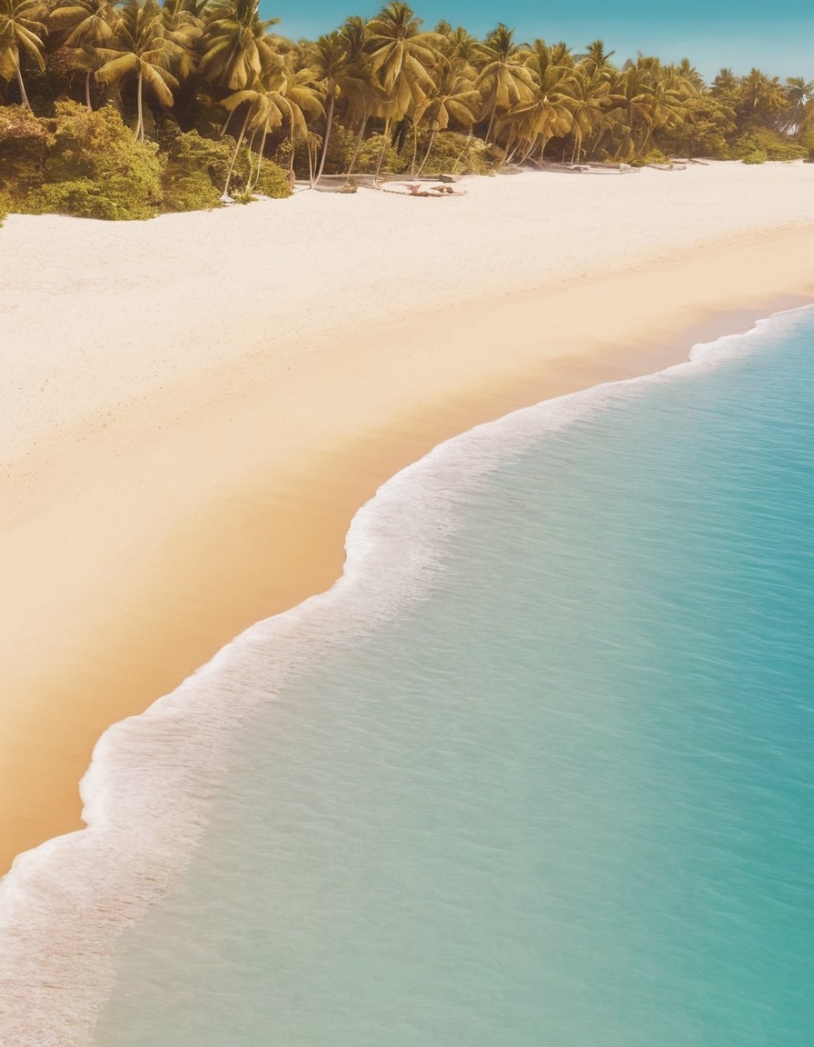 beach, serene, crystal clear waters, golden sands, nature