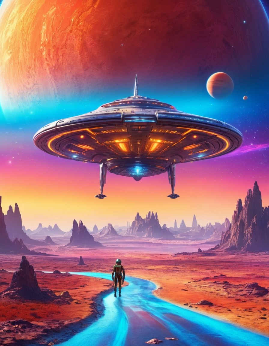 alien planet, spaceship, landing, extraterrestrial life, extraterrestrial, aliens