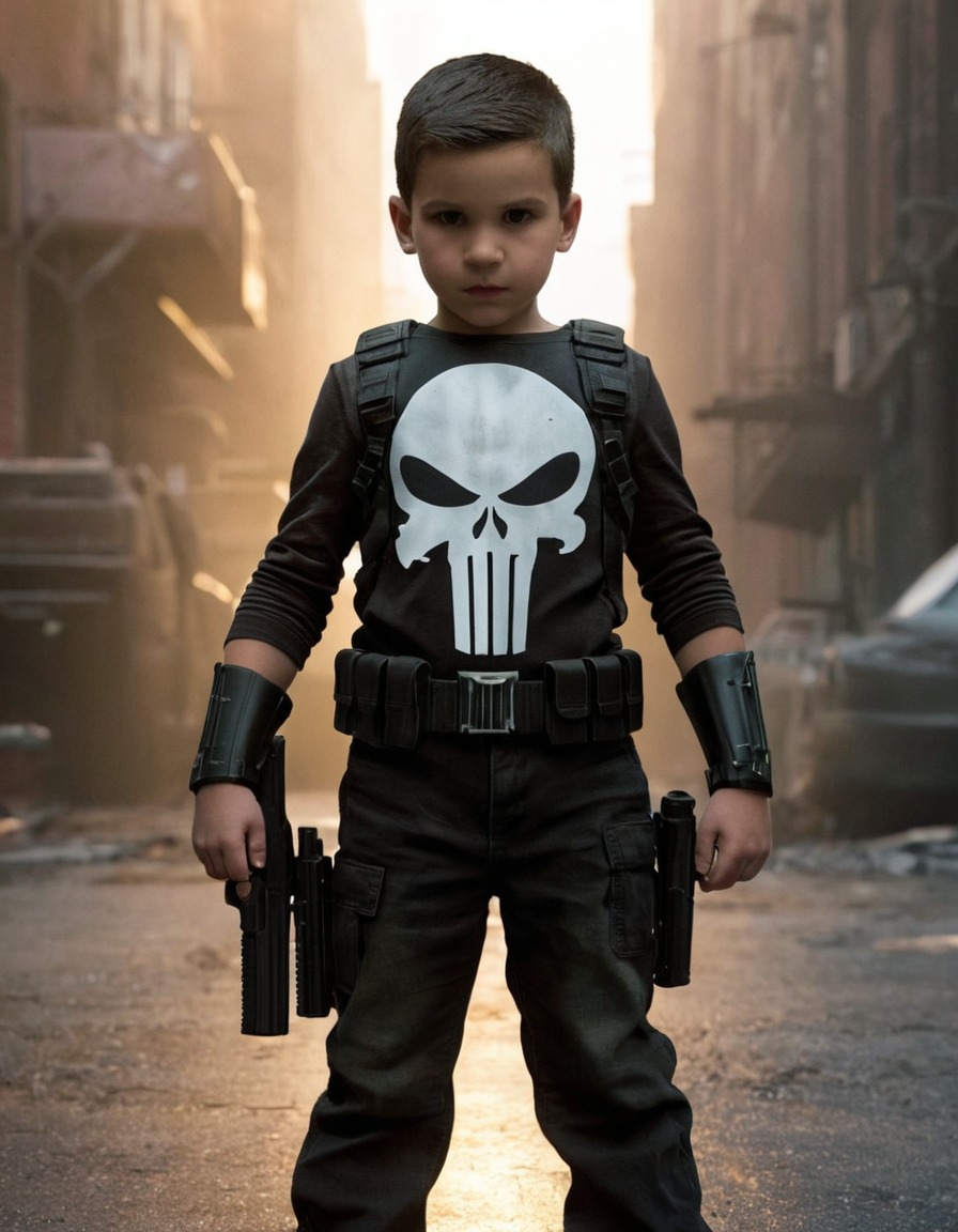 the punisher, frank castle jr., marvel, vigilante, comic book character, tragic backstory, childhood