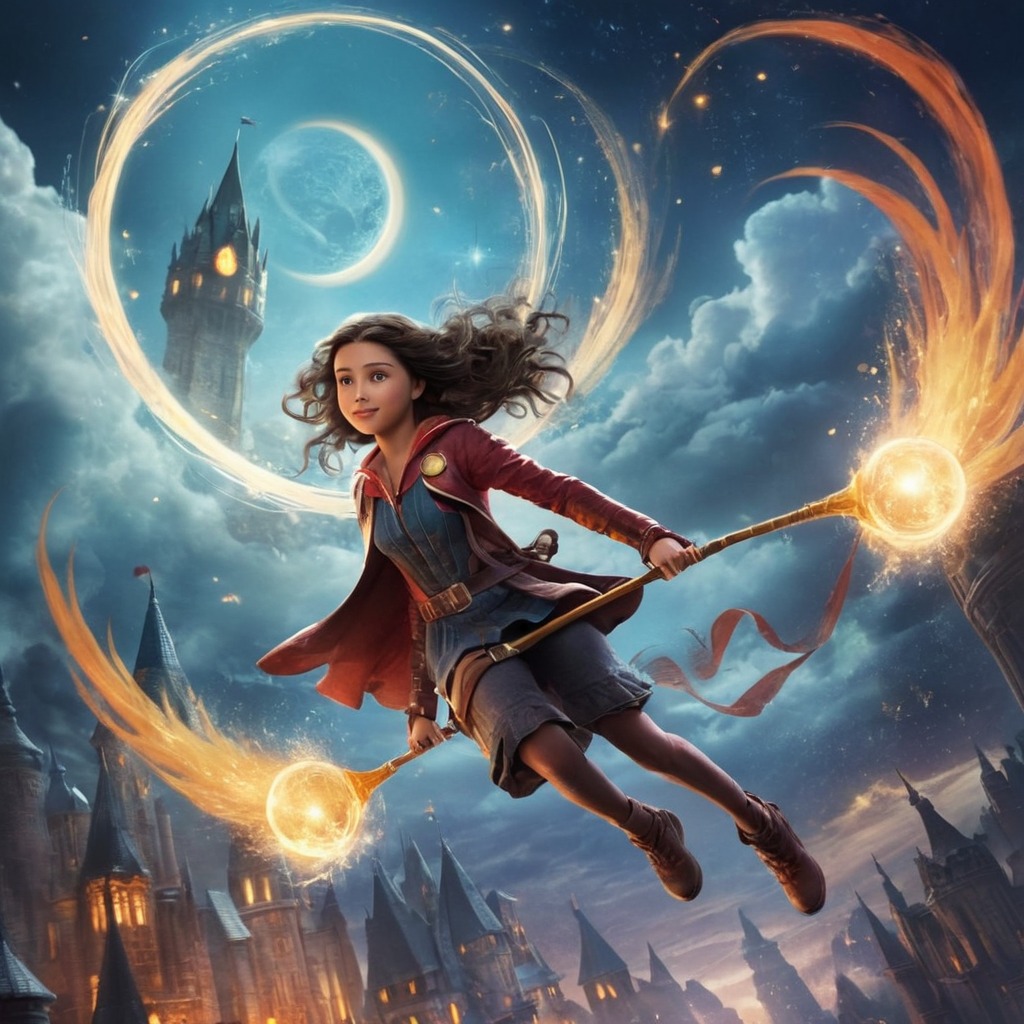 magic, harrypotter, digitalart, fantasyart, conceptart, fanart, broomstick, clouds, elements, fairytale, fantastical, fantasy, featuring, gear, magical, quidditch, shimmering, sparks, sport, swirling, vibrant, whimsical, dailychallenge, tengrai