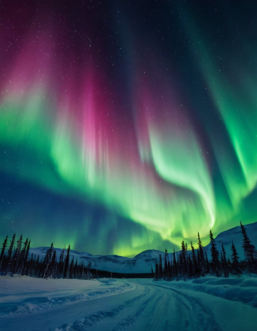 northern lights, aurora borealis, night sky, celestial phenomenon