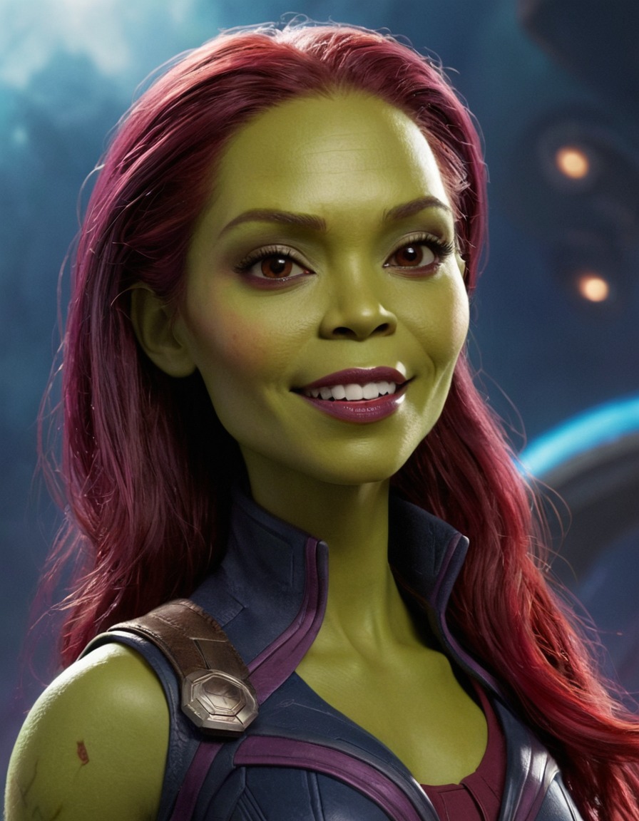 fun, gamora (guardians of the galaxy), caricature, marvel, humor