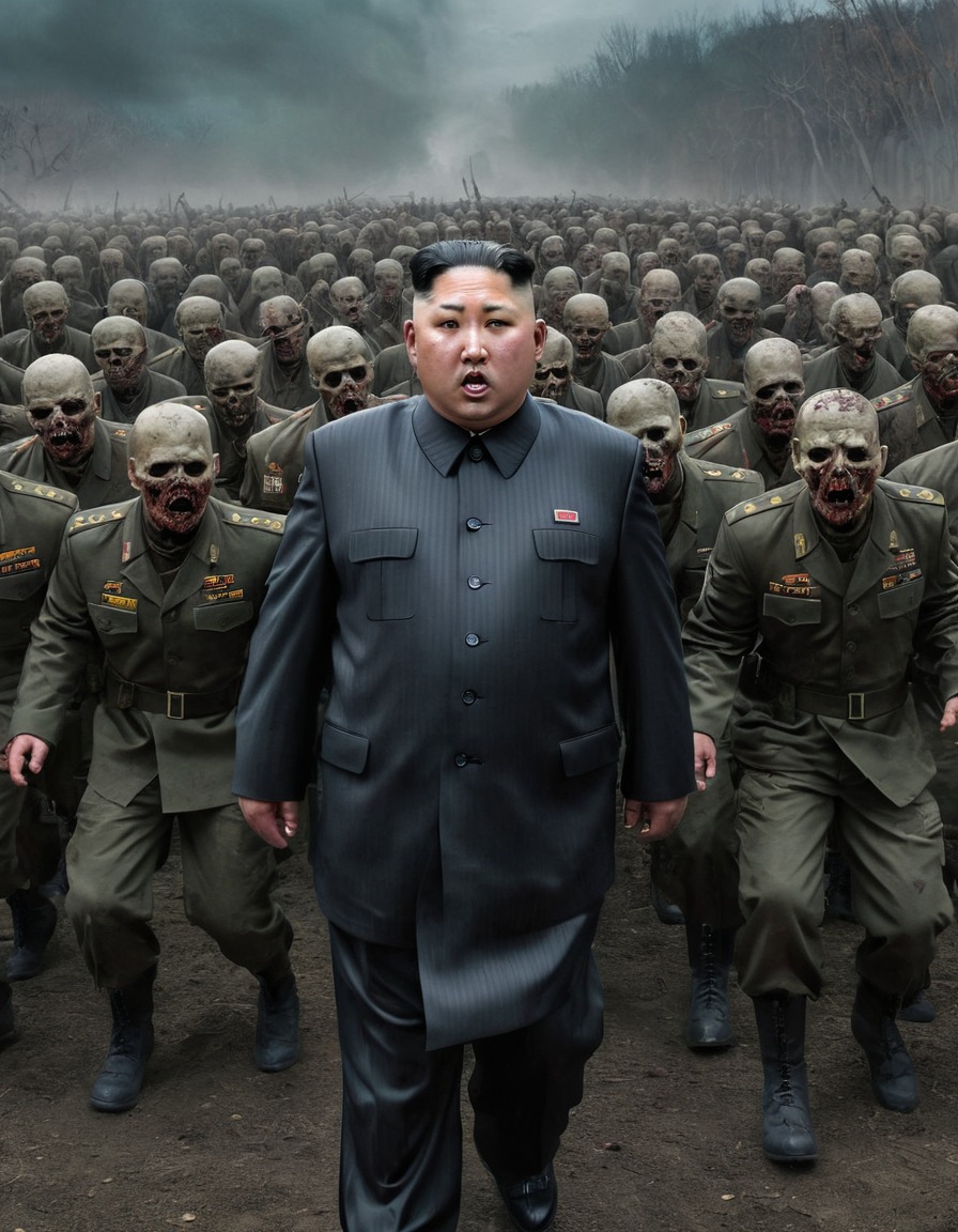 kim jong un, zombie, undead soldiers, dictator, north korea, politics