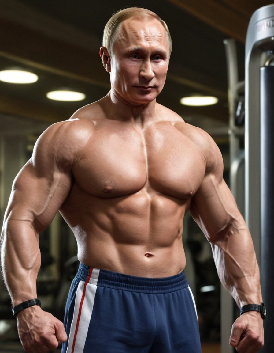 vladimir putin, russia, bodybuilder, gym, muscles, strong