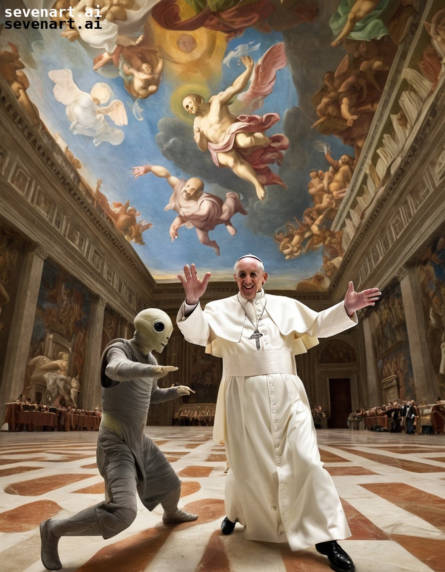 pope francis, alien, dance-off, sistine chapel, friendly, vatican