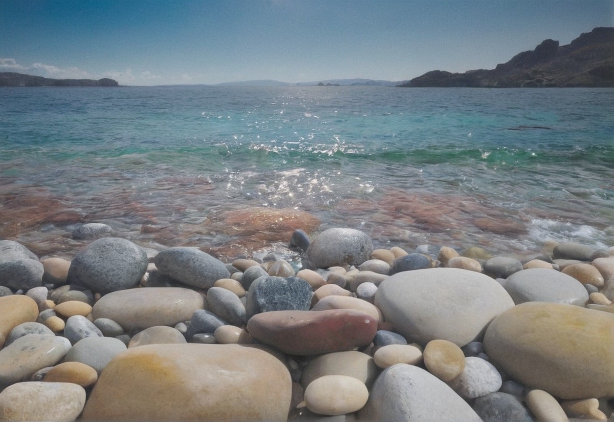 traditionalart, sea, beach, dunoon, pastels, pebblebeach, pebbles, scotland, shoreline