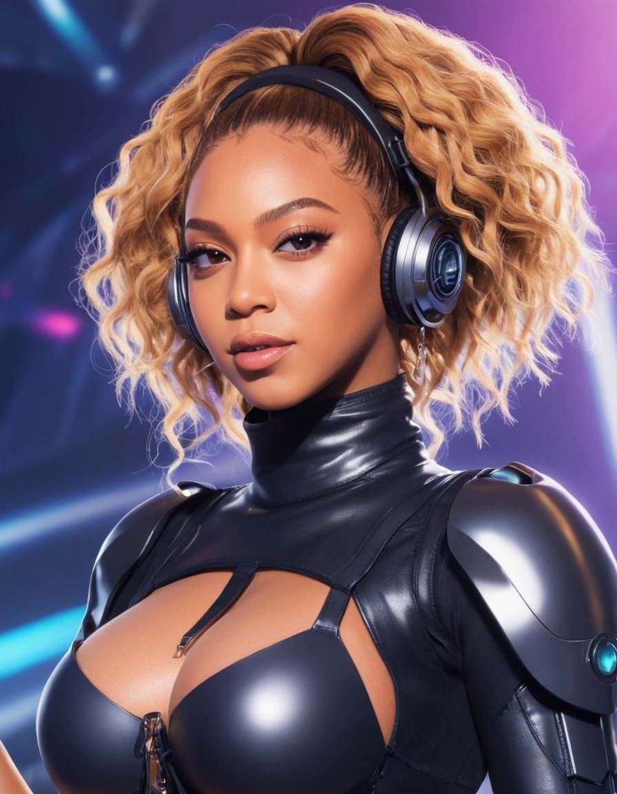 beyoncé, anime, futuristic, girl group