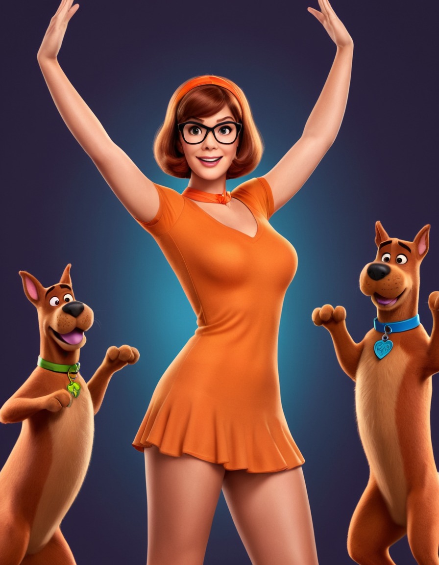 velma dinkley, scooby-doo, cartoon character, reimagined, beauty makeover, smart and stylish, fashion transformation