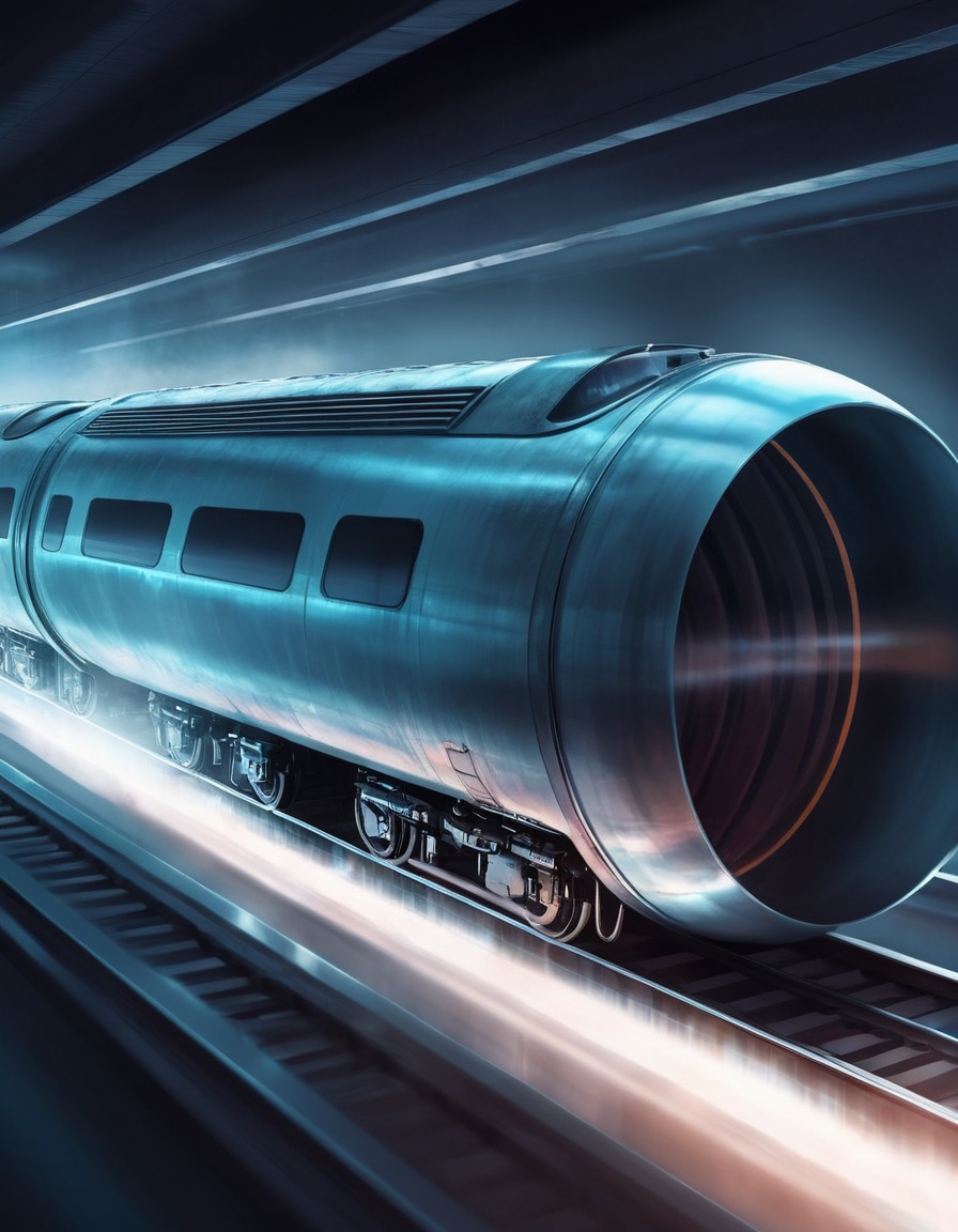 high-speed, train, vacuum tube, transportation, futuristic, future