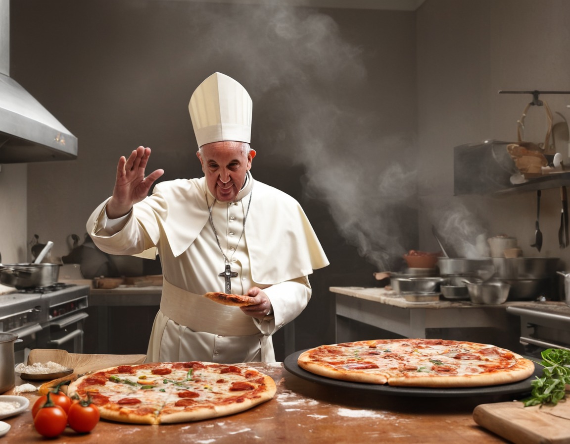 humorous, cooking, mishap, pope francis, vatican