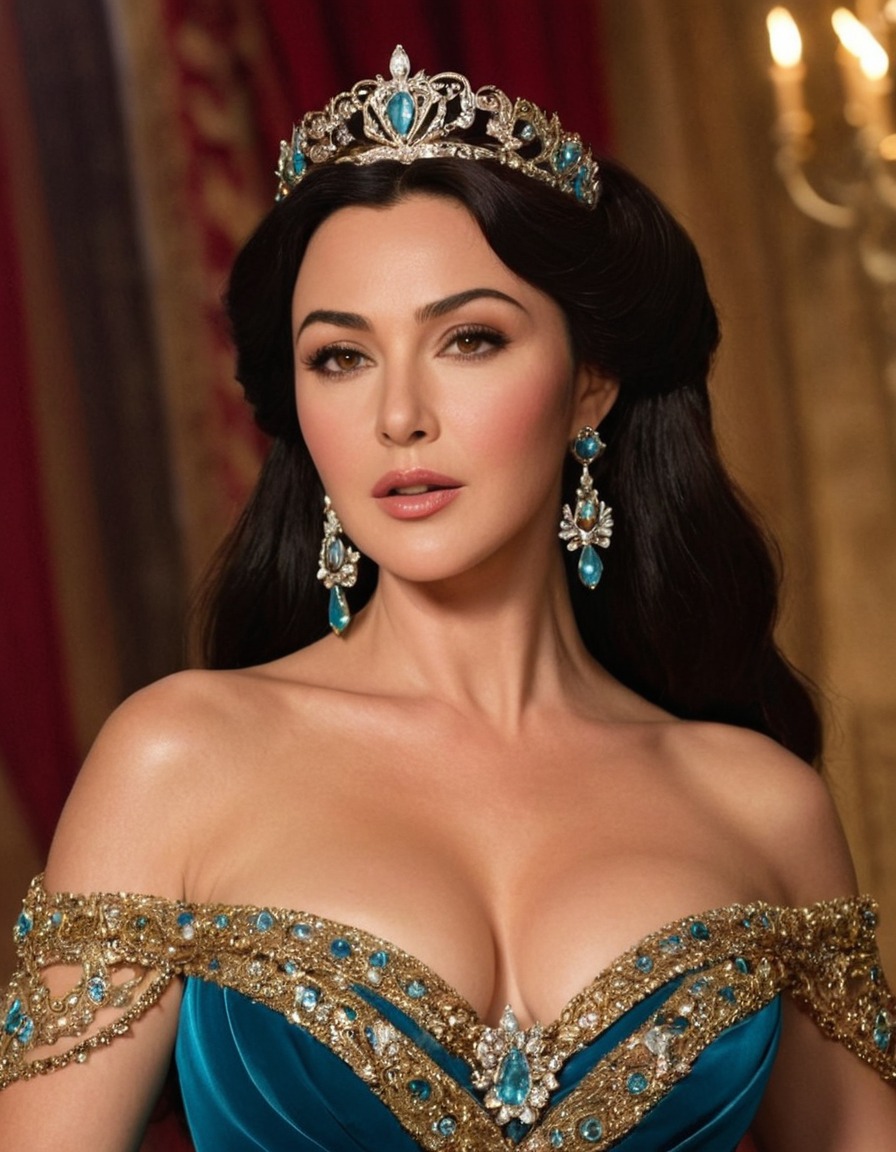 monica bellucci, actress, disney princess, italian, beauty, fairy tale, royalty