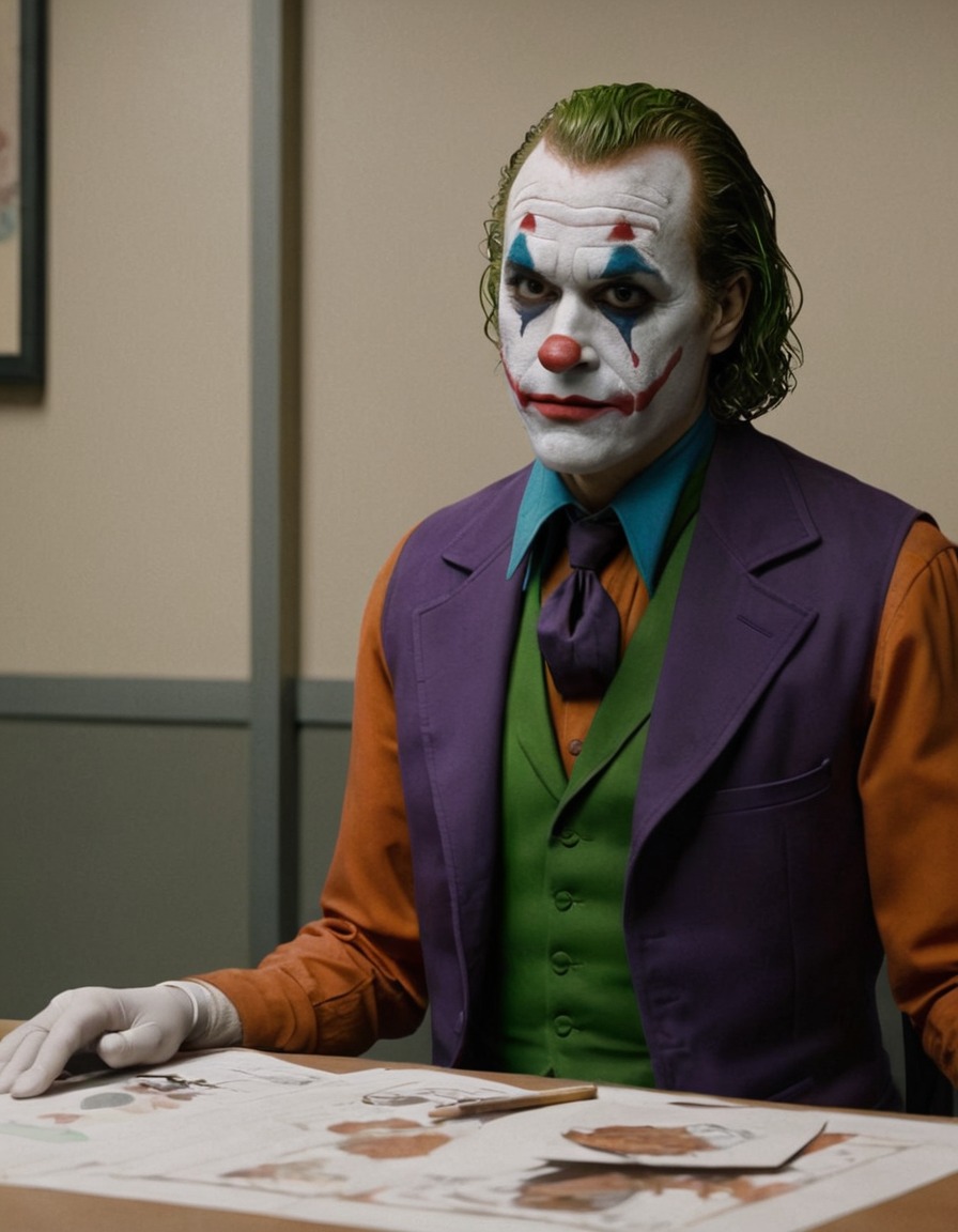 joker (2019), movie, painted scene, joaquin phoenix, arthur fleck, dc comics, mental health