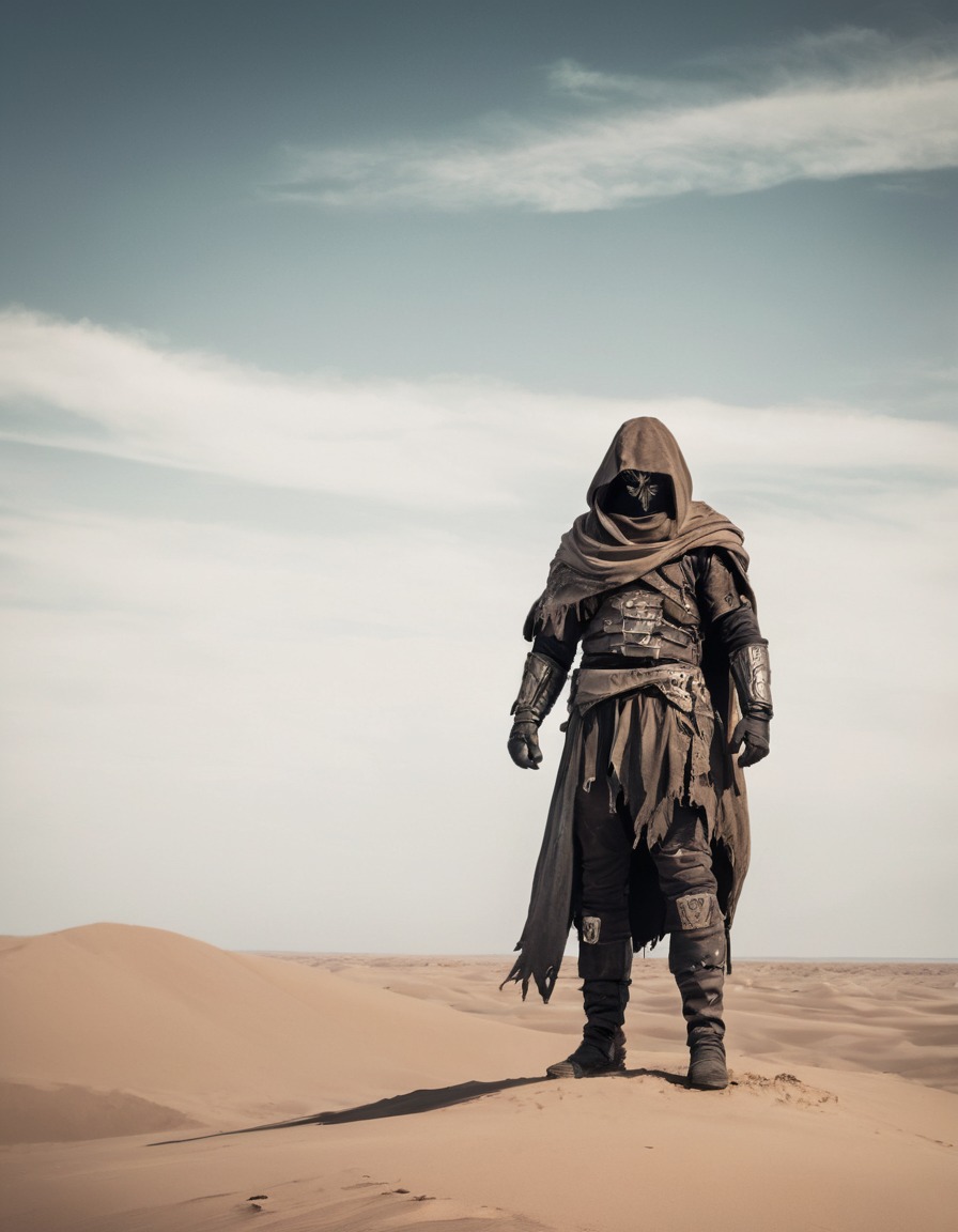 warrior, desert, wasteland, sand dune, mad max