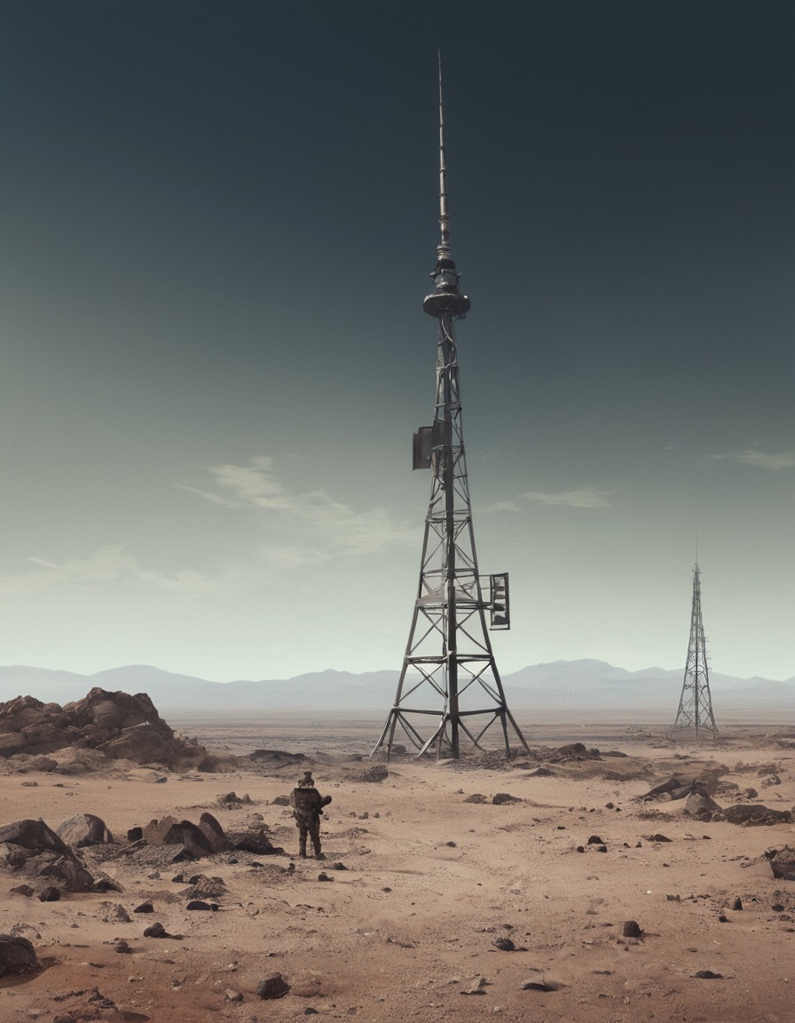 radio tower, wasteland, mysterious, signal, post-apocalyptic, fallout, games, tv shows, amazon prime