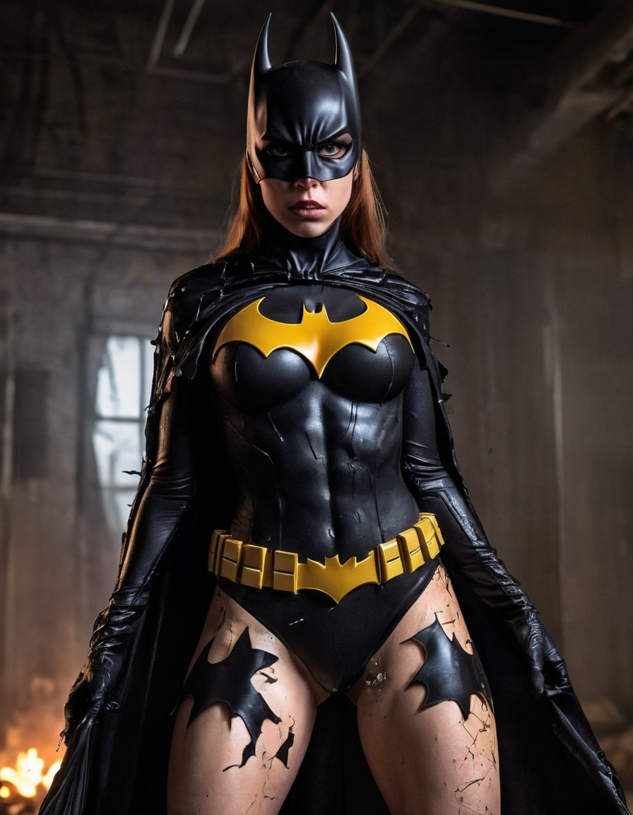 batgirl, dc comics, superhero, torn costume