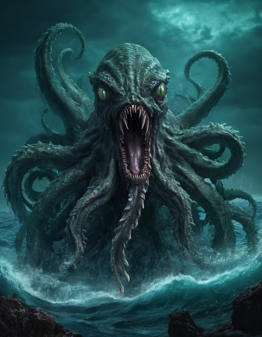 kraken, sea monster, mythical creature, nautical legend