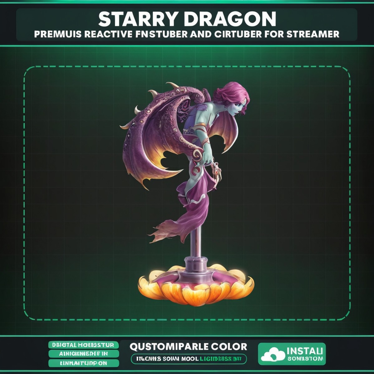 dragon, vtuberasset, vtuberdesign, streamdecoration, vtubermicrophone, vtubermicasset, streamsetupvtuber, vtuberaccessories, vtuberstreamasset, starrypurpledragon, dragonmicrophone, starrymic, purpledragonmic, purplemicrophone