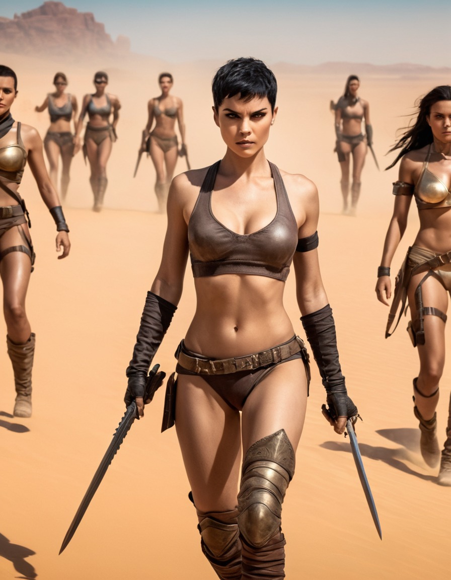 furiosa, warrior women, desert battleground, leadership, strength, rebellion, mad max