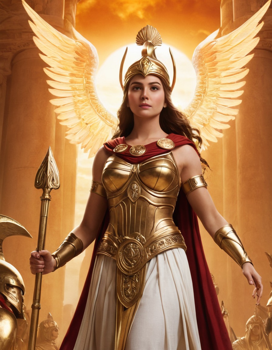 athena, epic, greek mythology, deity, storytelling, divine intervention