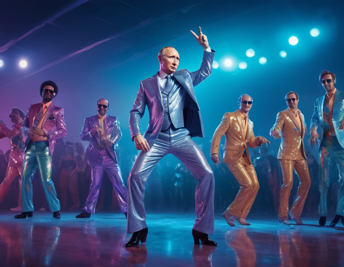 vladimir putin, disco, outfit, dance, funky, putin, russia, russian president