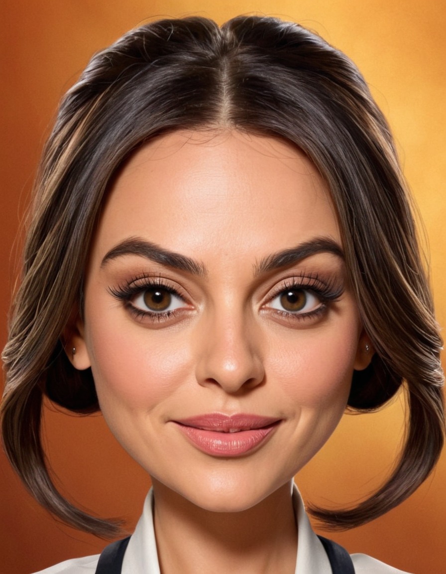 funny, mila kunis, caricature, celebrity, comedy