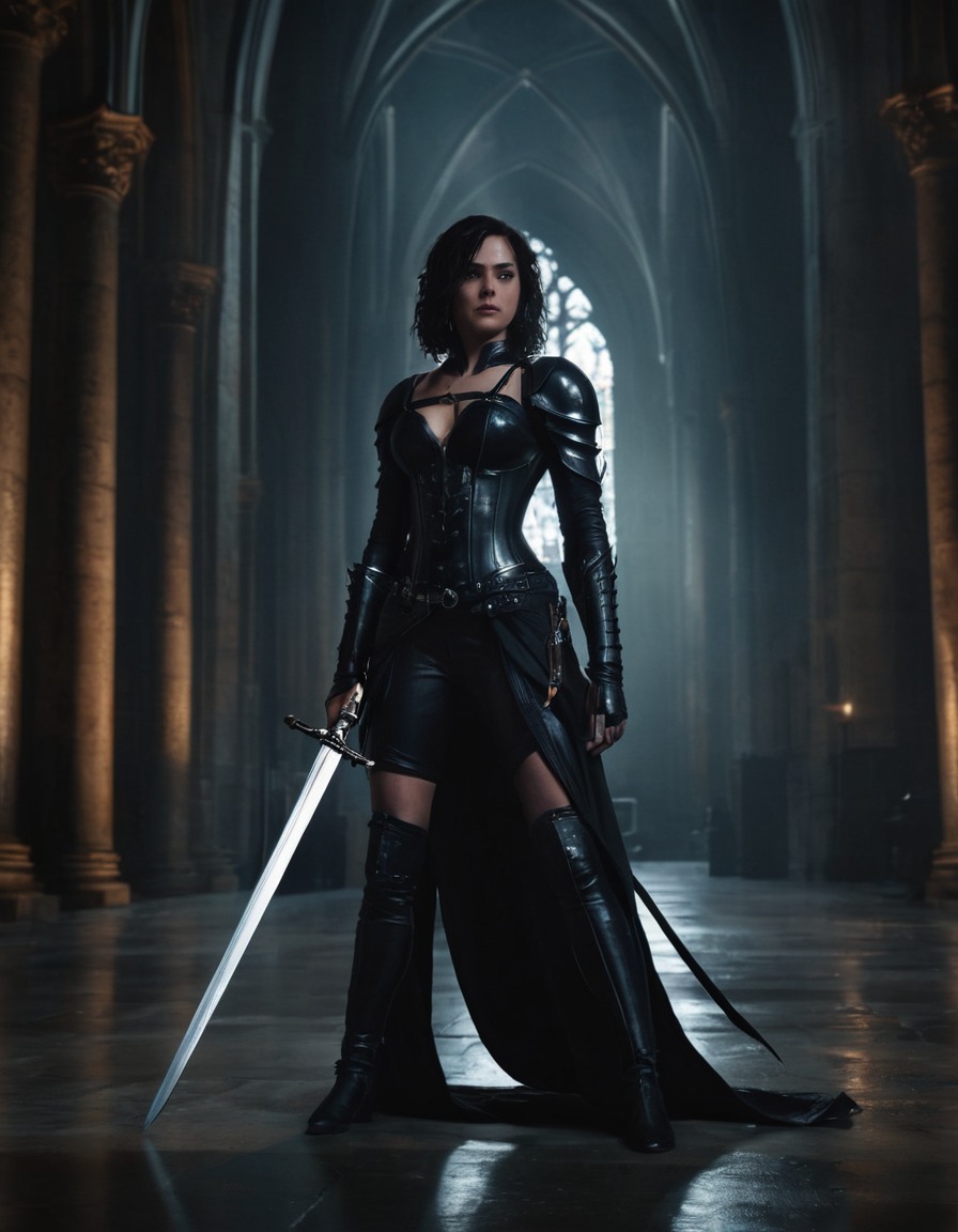 cassandra pentaghast, cathedral, warrior, solitude, sword, fantasy, games, dark