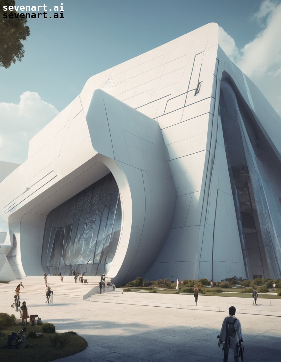 futuristic, museum, architecture, sleek design, innovation