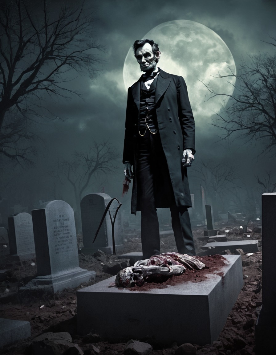 abraham lincoln, zombie, undead, horror