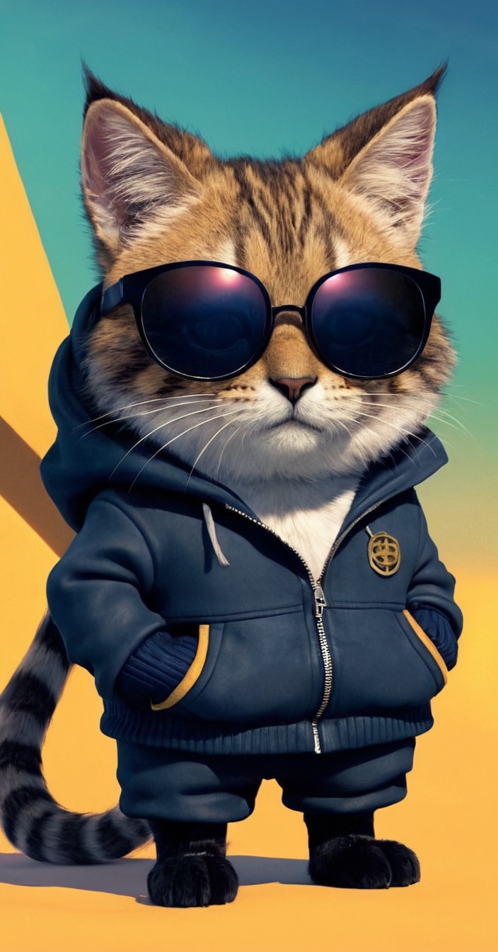 digitalart, fanart, characterdesign, sunglasses, characterillustration, cartoon, animal, photography, portrait, videogamefanart, warrior, cat, feline