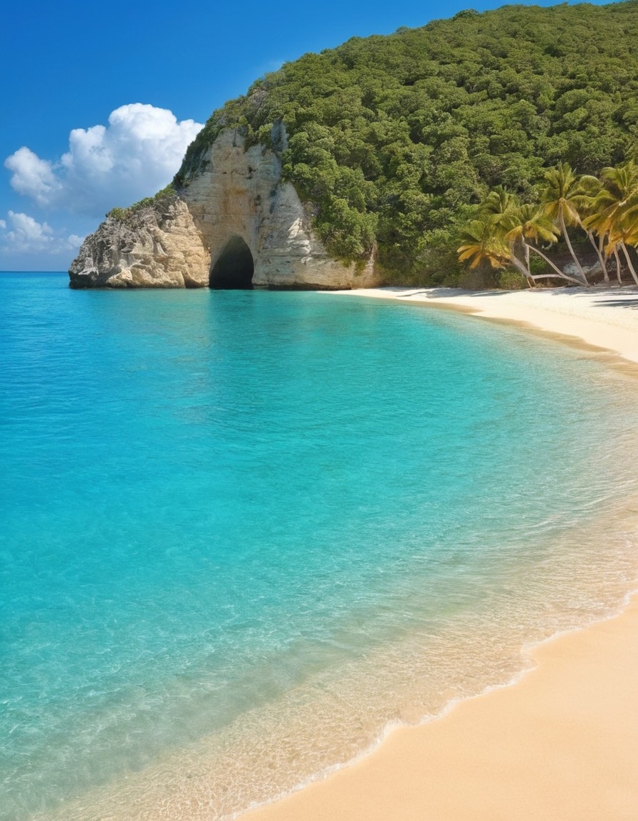 beach, tranquil, golden sand, turquoise waters, nature