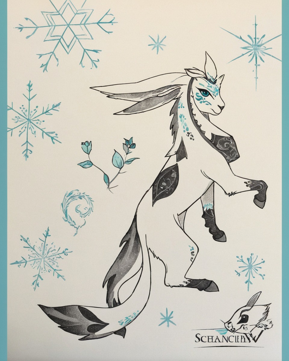 eeveelution, glaceonpokemon, inktoberchallenge