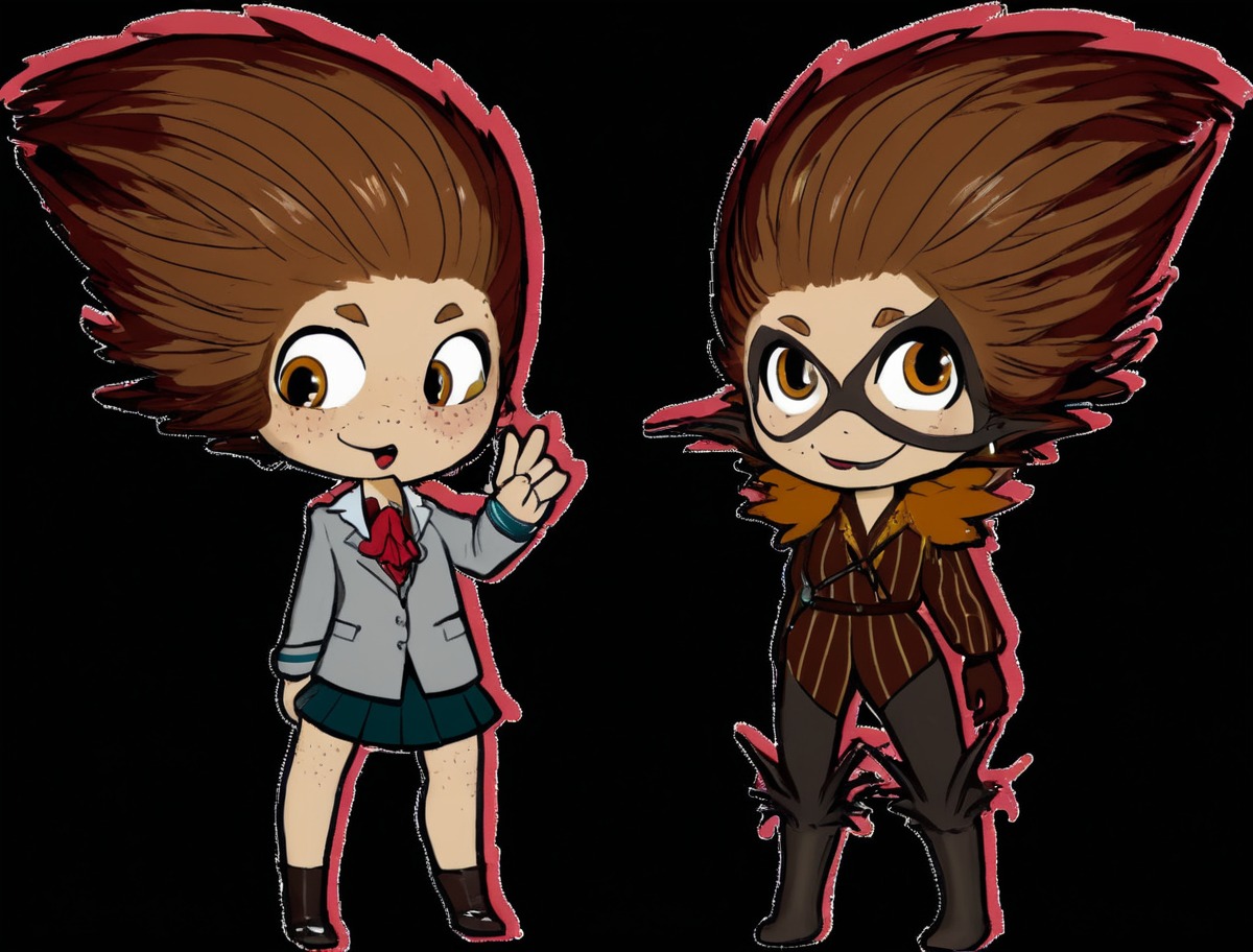 chibi, custom, hero, porcupine, suit, bnha