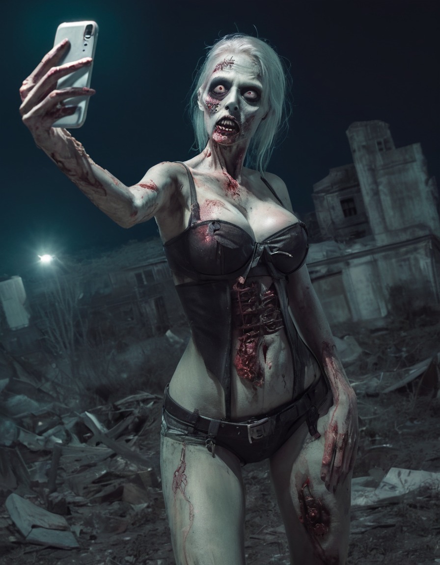 zombie, selfie, landmark, tourism