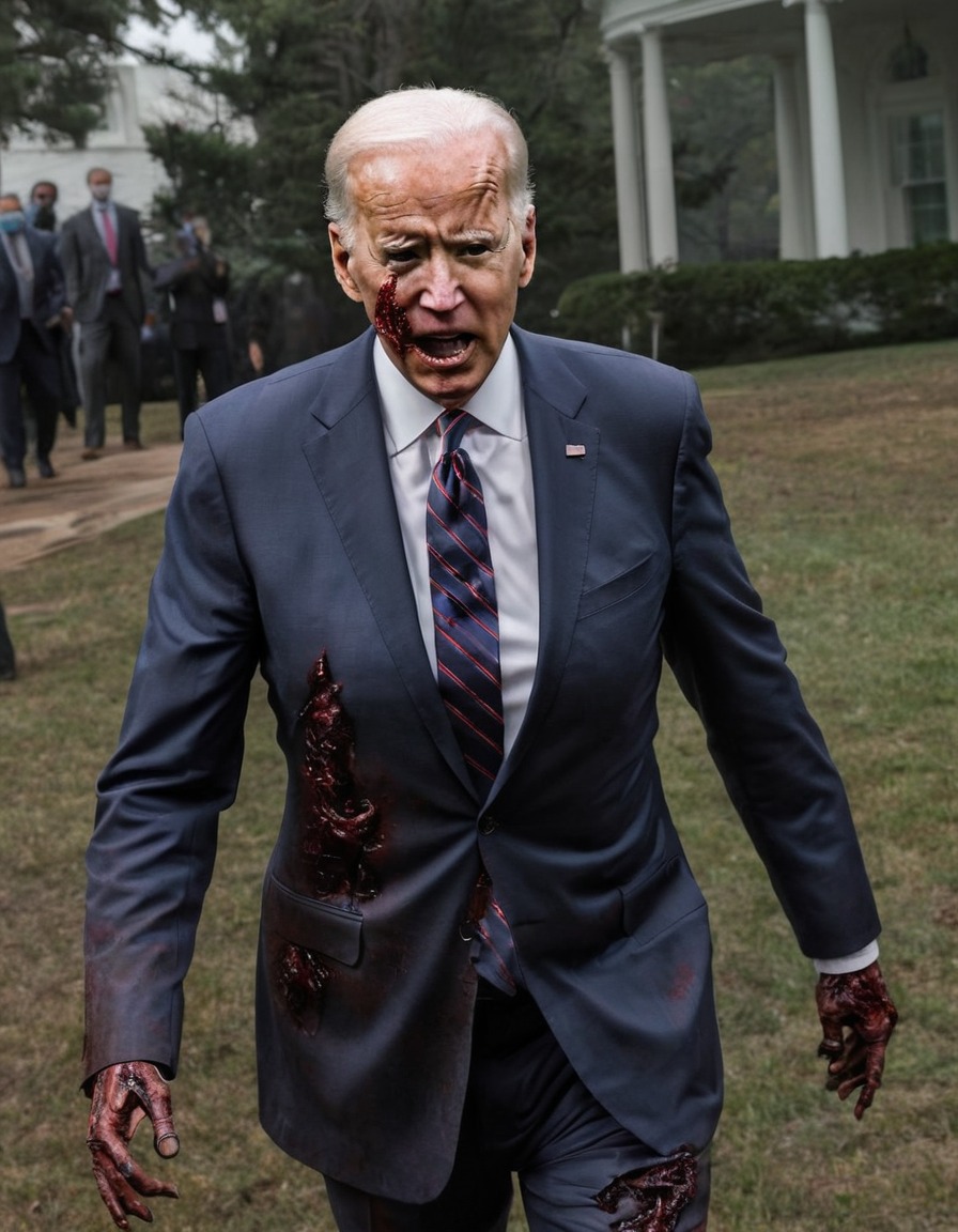 joe biden, zombie, white house, halloween, political satire, politics