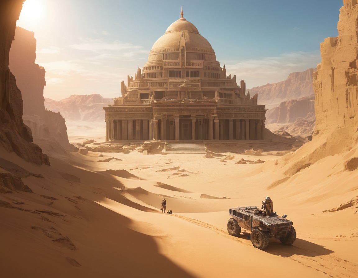 ancient ruins, archaeology, adventure, desert exploration, history, dune