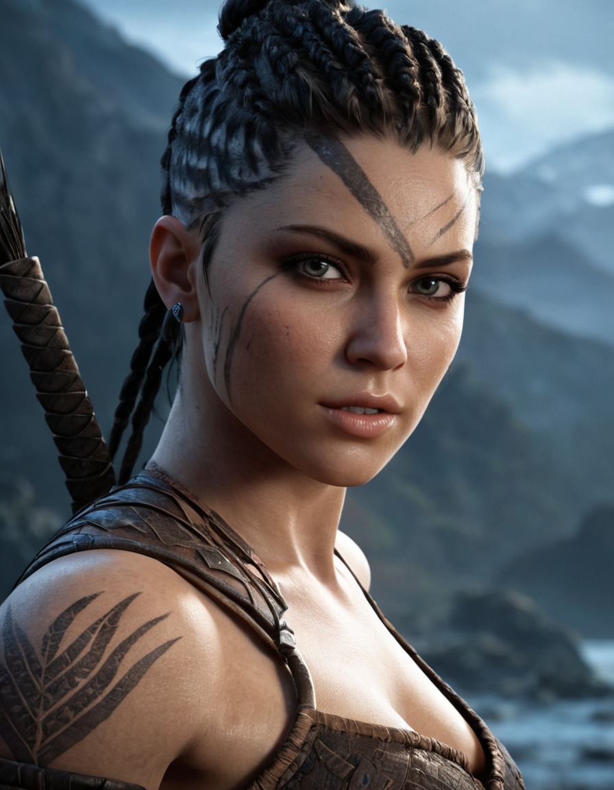 senua, hellblade: senua's sacrifice, action-adventure, psychological horror, norse mythology, mental health, warrior