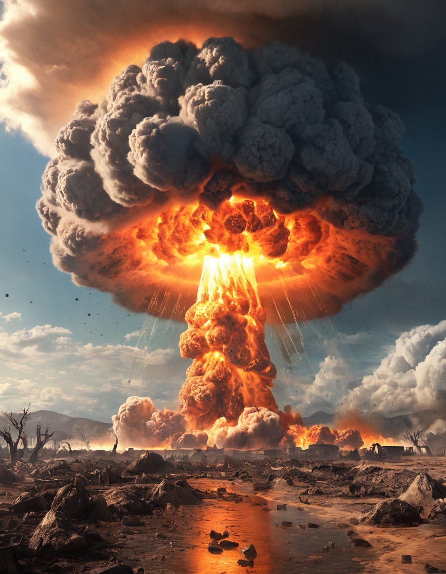 nuclear explosion, destruction, apocalyptic, disaster, earth, power, catastrophe, nuclear, weapon, explosion