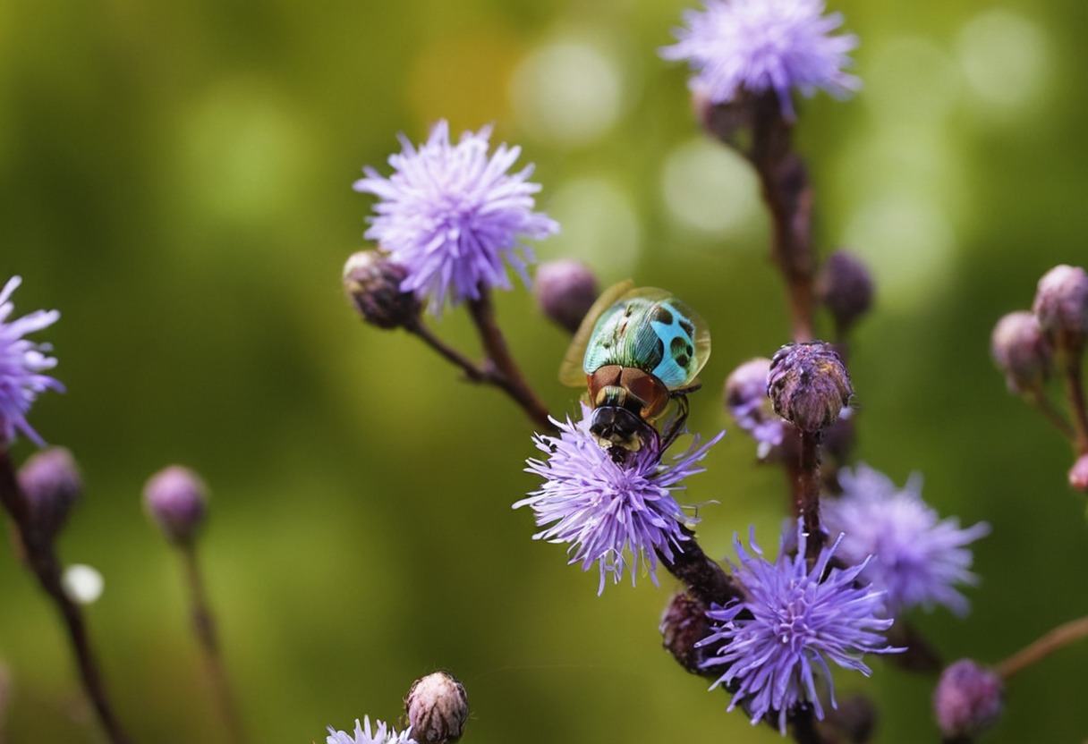 ironweed, vernonia, beetle, rose chafer, ?, nature, nature photography, wild plants, plantcore