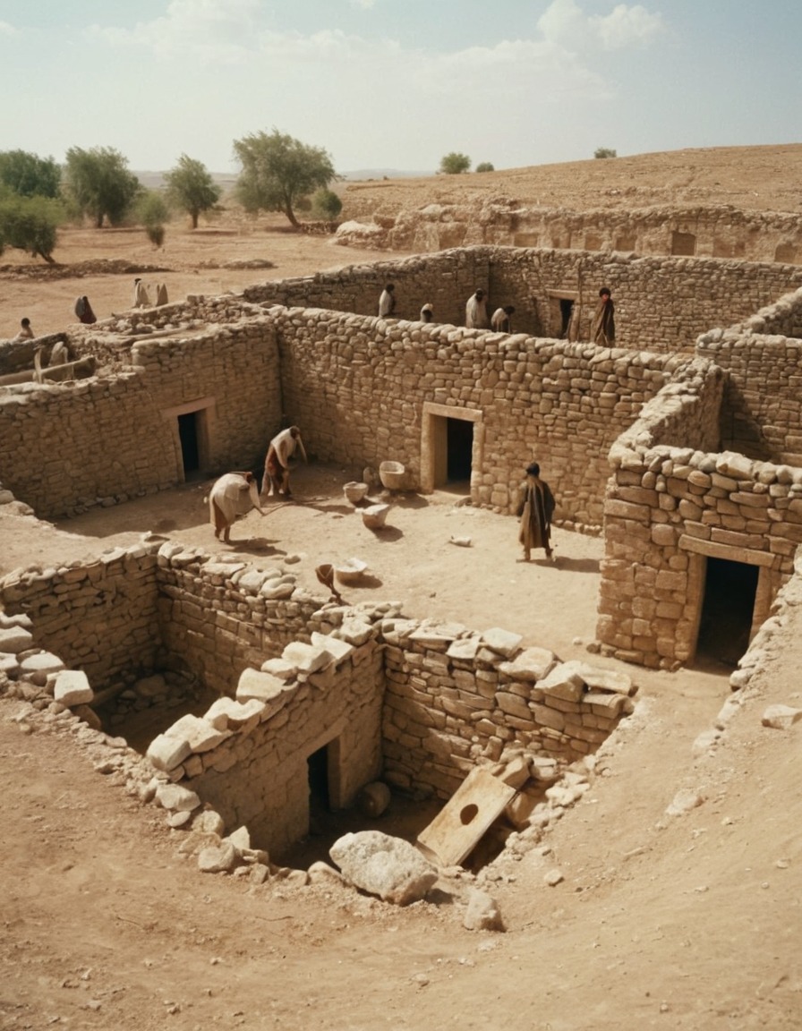 ancient construction, neolithic era, stone house, rural village, middle east history, ancient engineering, archaeology